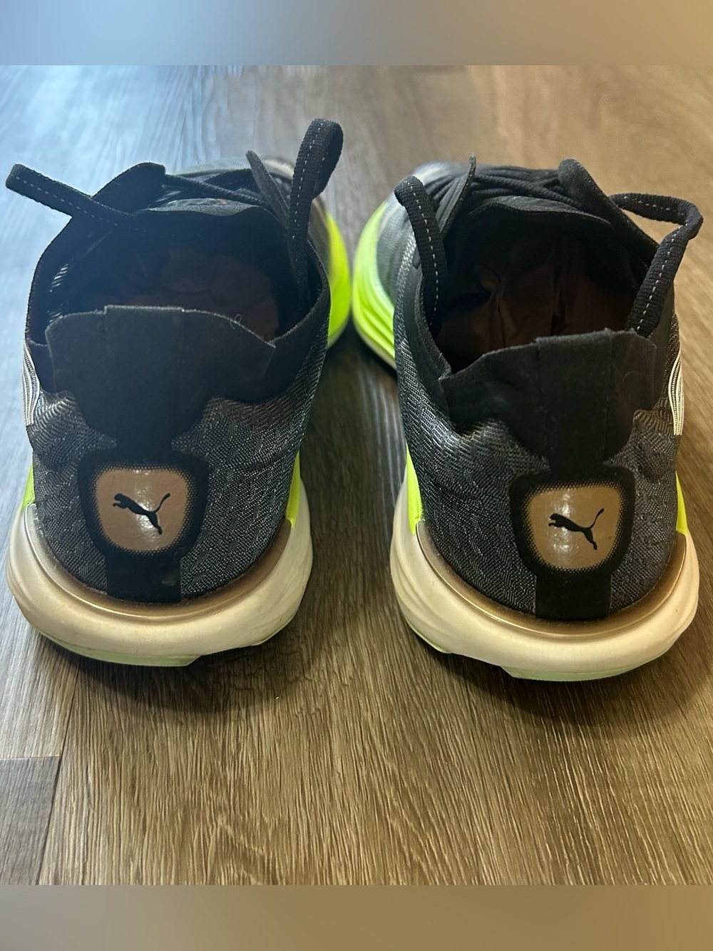 NOWT Puma Deviate Nitro 2 Women’s Running Shoes Size 9 Black Fizzy Lime - Picture 2 of 10